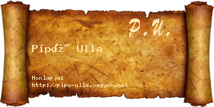 Pipó Ulla névjegykártya